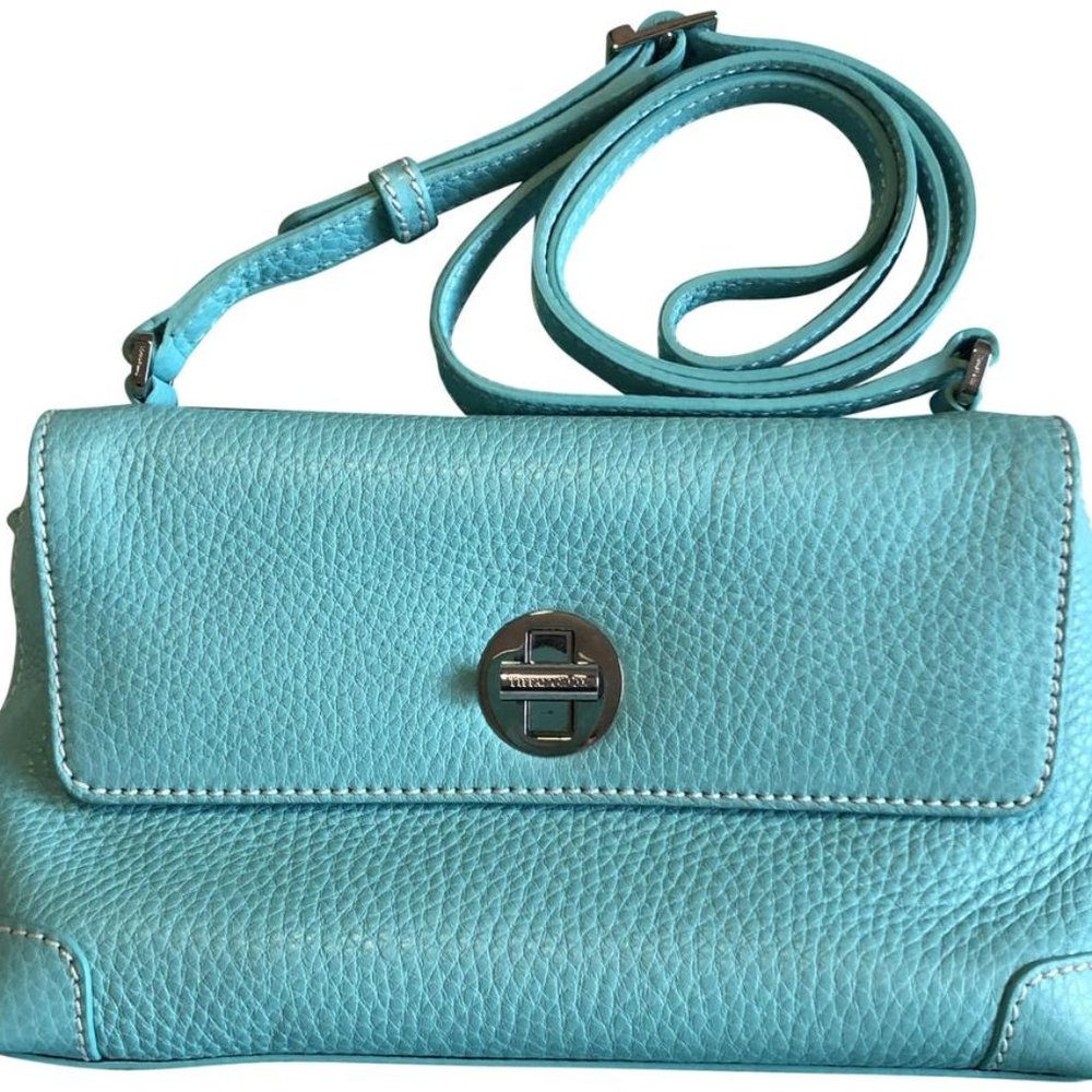 Tiffany & Co. Metropolitan Tiffany Blue Grain Leather Cross Body Bag